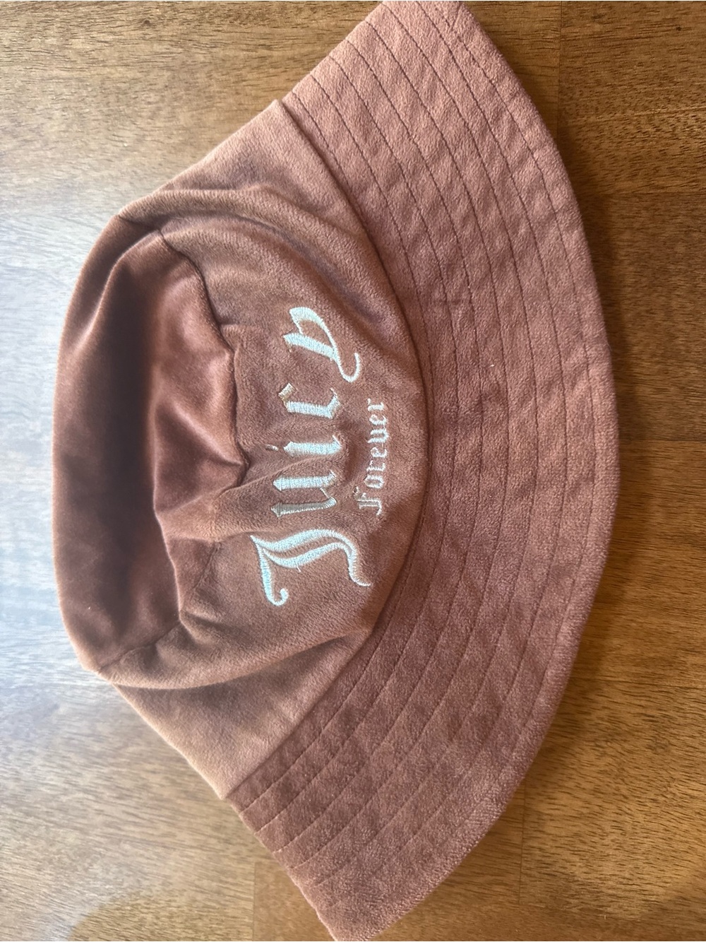 Juicy Couture Rust Brown Bucket Hat - Juicy Forever Embroidery